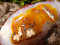 Polished Carnelian Agate Gemstone Bowls x 2 From Madagascar
