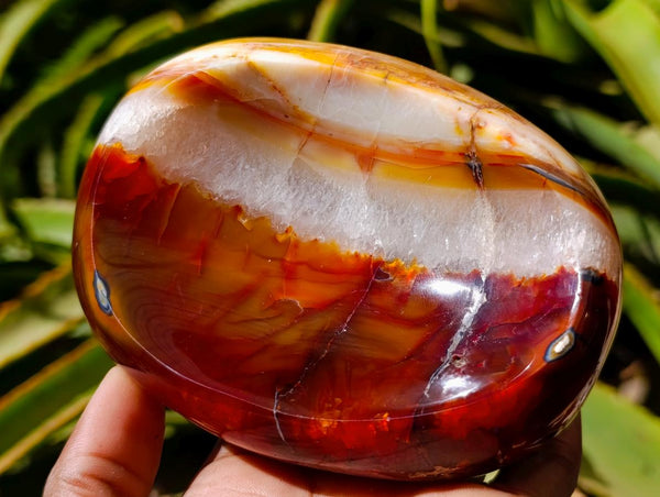 Polished Carnelian Agate Gemstone Bowls x 2 From Madagascar