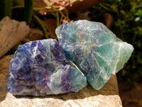 Natural Watermelon Fluorite Cobbed Specimens x 4 From Uis, Namibia