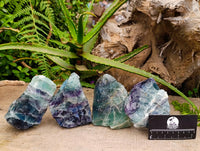 Natural Watermelon Fluorite Cobbed Specimens x 4 From Uis, Namibia