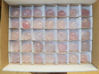 Polished Gemmy Rose Quartz Hearts x 35 From Madagascar