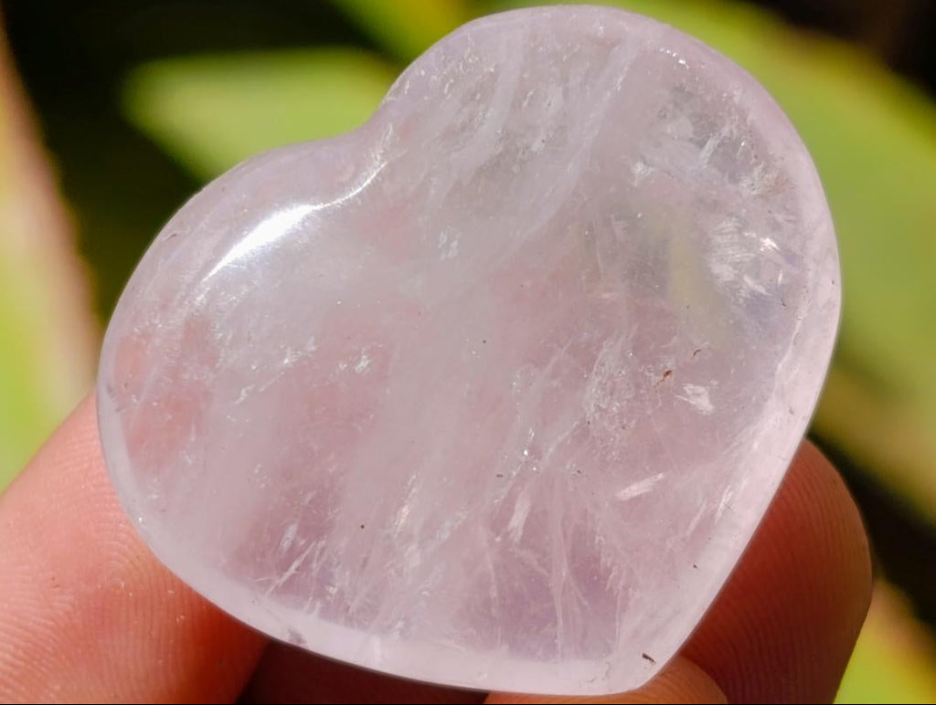 Polished Gemmy Rose Quartz Hearts x 35 From Madagascar