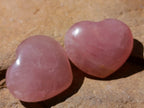 Polished Gemmy Rose Quartz Hearts x 35 From Madagascar
