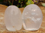 Polished Girasol Pearl Quartz Standing Free Forms x 7 From Ambatondrazaka, Madagascar