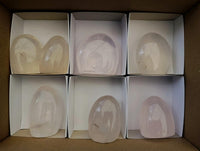 Polished Girasol Pearl Quartz Standing Free Forms x 7 From Ambatondrazaka, Madagascar