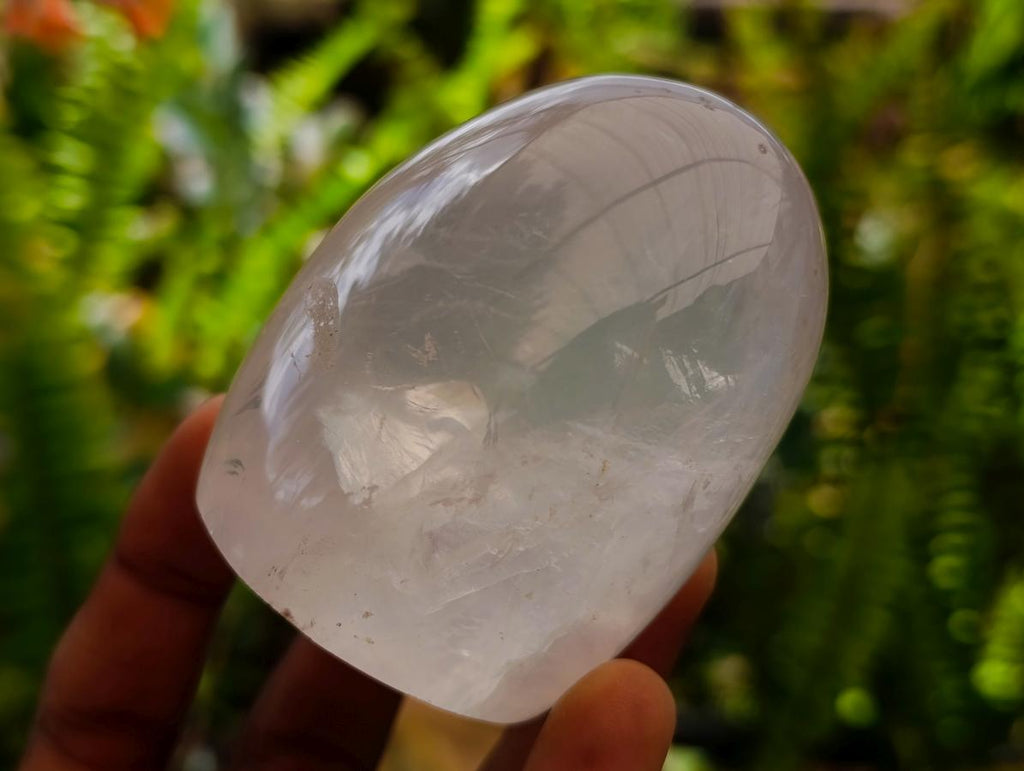 Polished Girasol Pearl Quartz Standing Free Forms x 7 From Ambatondrazaka, Madagascar