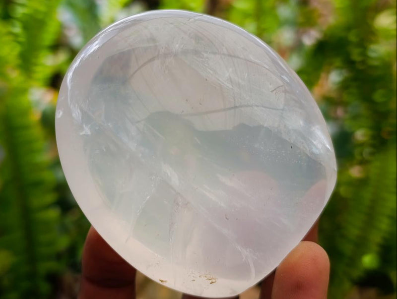 Polished Girasol Pearl Quartz Standing Free Forms x 7 From Ambatondrazaka, Madagascar - Toprock Gemstones and Minerals 