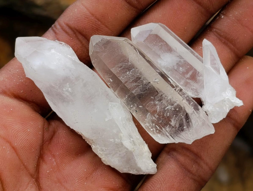Natural Mixed Quartz Crystal Clusters and Crystals x 24 From Madagascar