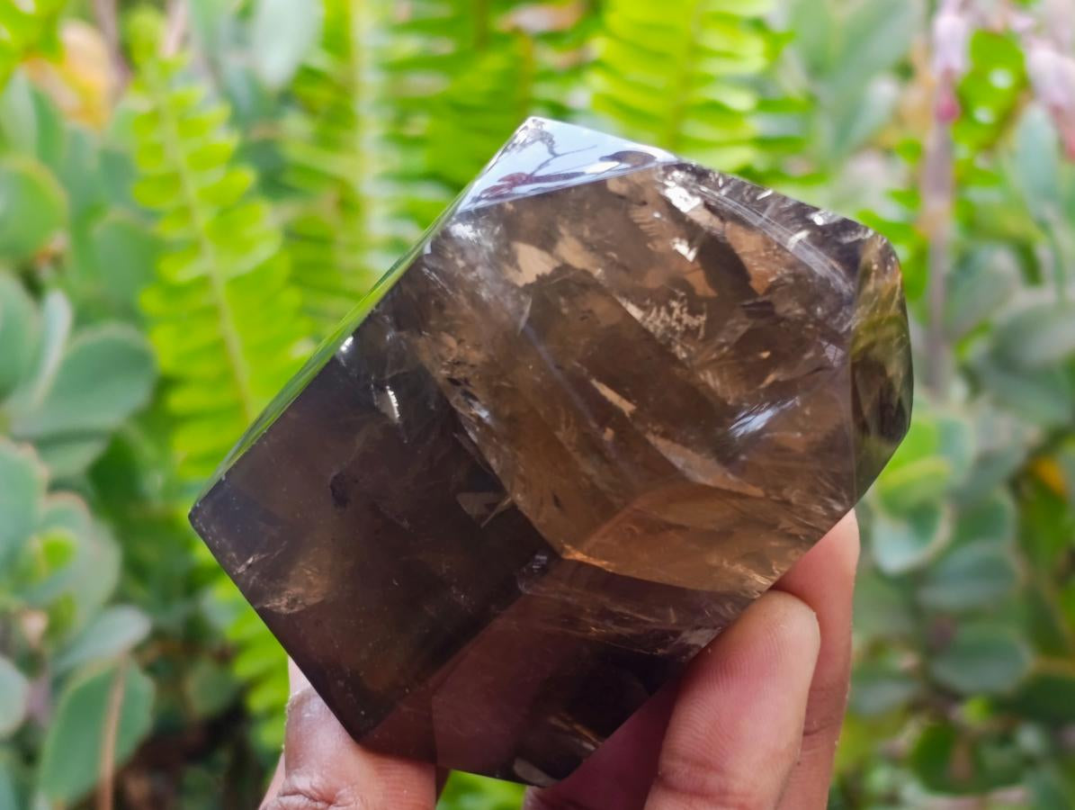 Polished Mixed Smokey Quartz Crystals x 3 From Madagascar