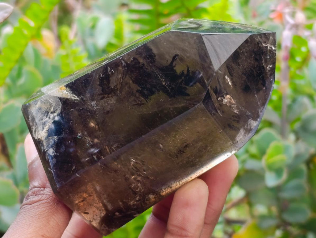 Polished Mixed Smokey Quartz Crystals x 3 From Madagascar