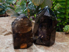 Polished Mixed Smokey Quartz Crystals x 3 From Madagascar
