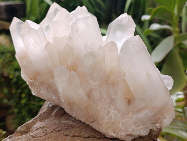 Natural Clear Cascading Quartz Crystal Cluster x 1 From Madagascar