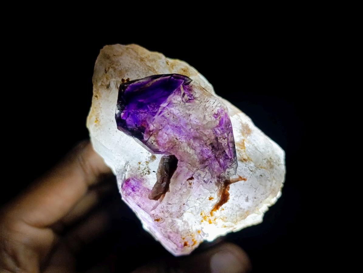 Natural Amethyst Window Crystals x 6 From Chiredzi, Zimbabwe