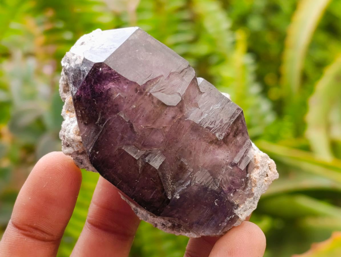 Natural Amethyst Window Crystals x 6 From Chiredzi, Zimbabwe