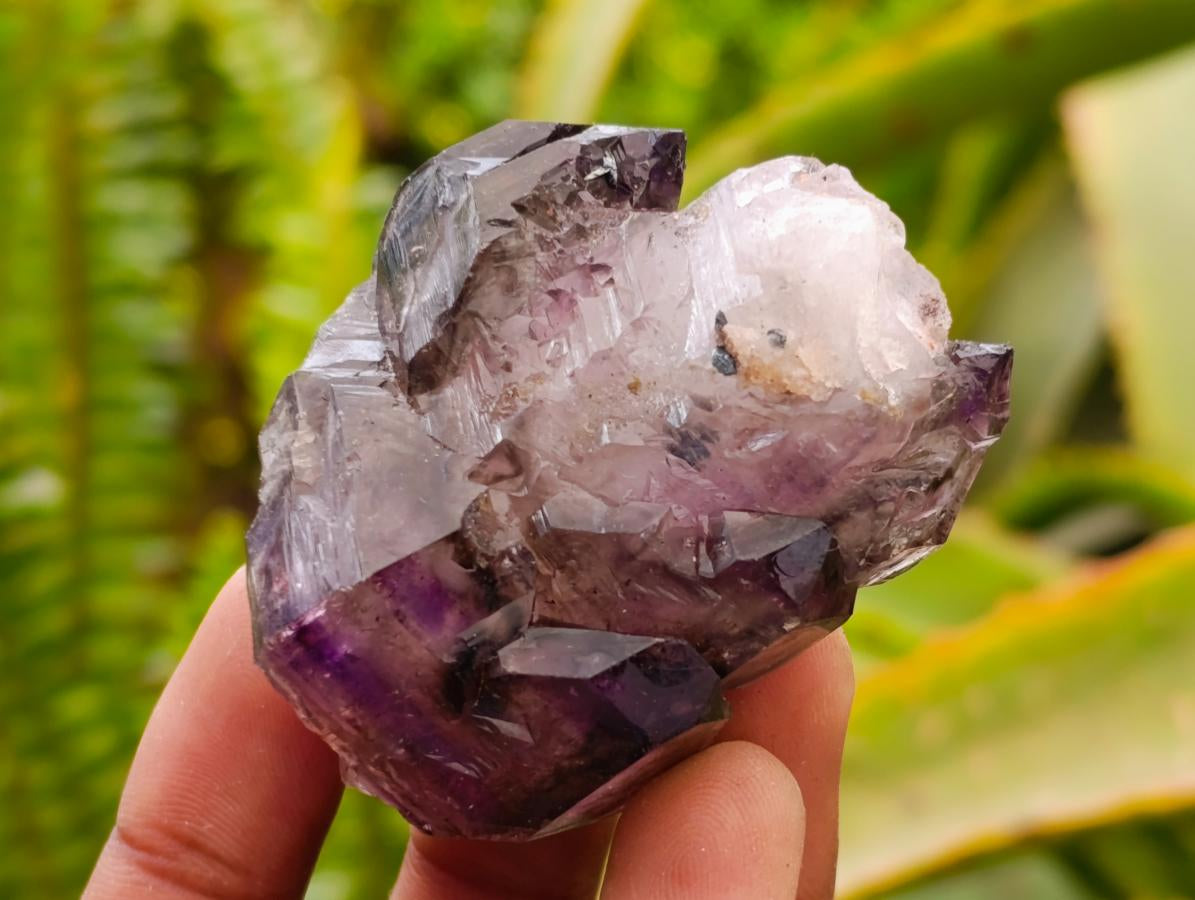 Natural Amethyst Window Crystals x 6 From Chiredzi, Zimbabwe
