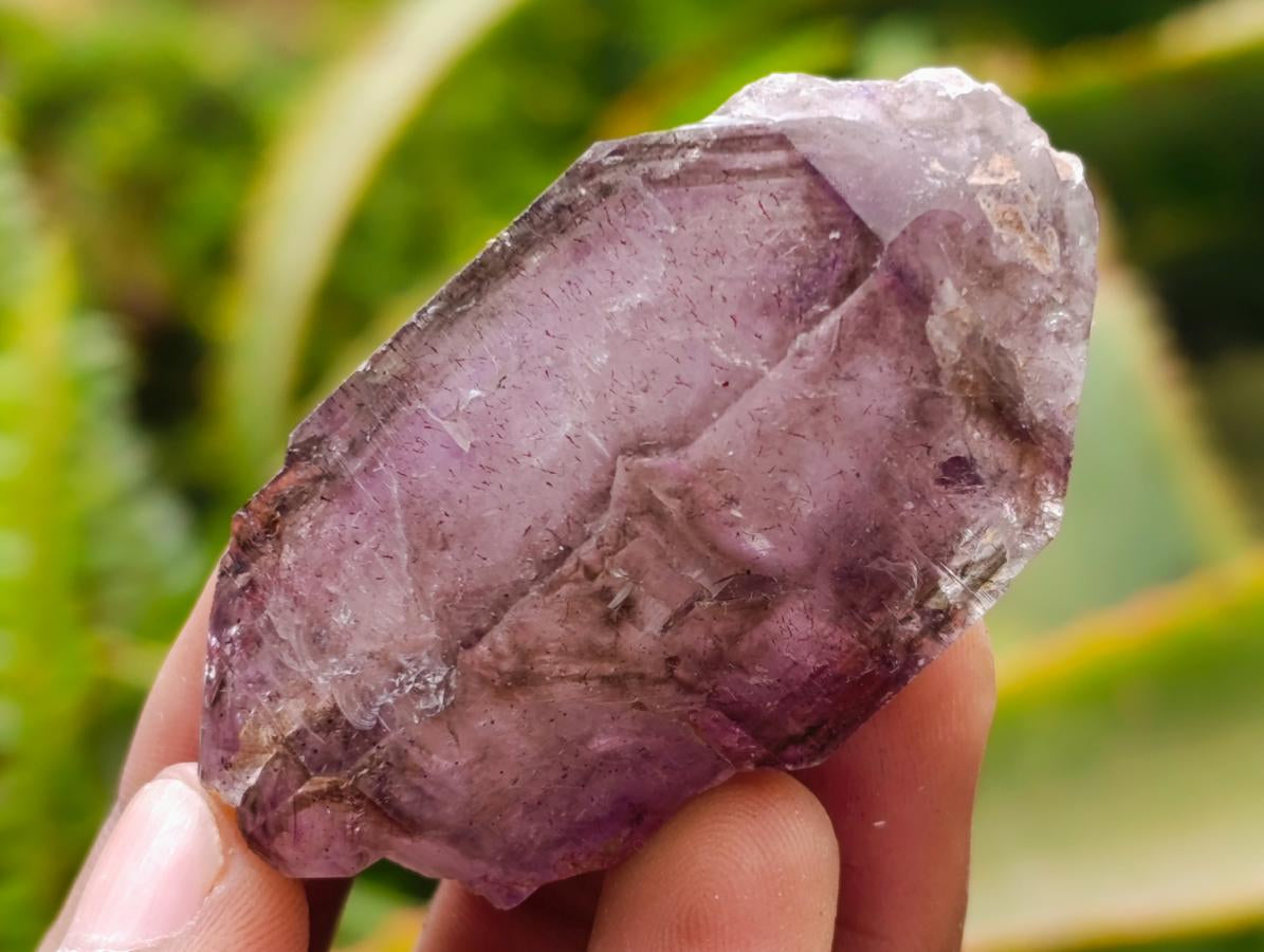 Natural Amethyst Window Crystals x 6 From Chiredzi, Zimbabwe