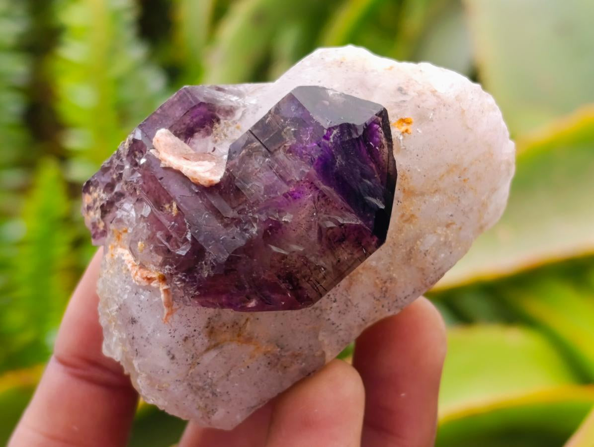 Natural Amethyst Window Crystals x 6 From Chiredzi, Zimbabwe