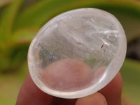 Polished Girasol Pearl Quartz Palm Stones x 35 From Ambatondrazaka, Madagascar