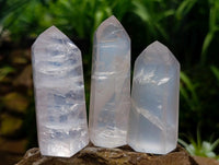 Polished Girasol Pearl Quartz Crystals x 12 From Ambatondrazaka, Madagascar