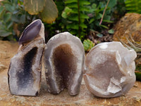Polished Agate Geodes with Crystalline Centres x 12 From Maintirano, Madagascar