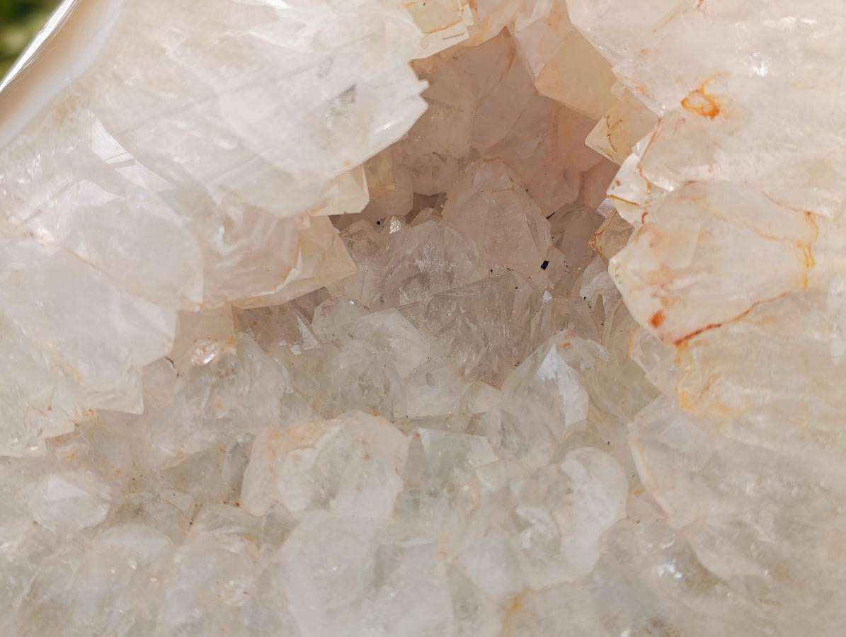 Polished Large White Agate Geode with Crystalline Centre x 1 From Maintirano, Madagascar