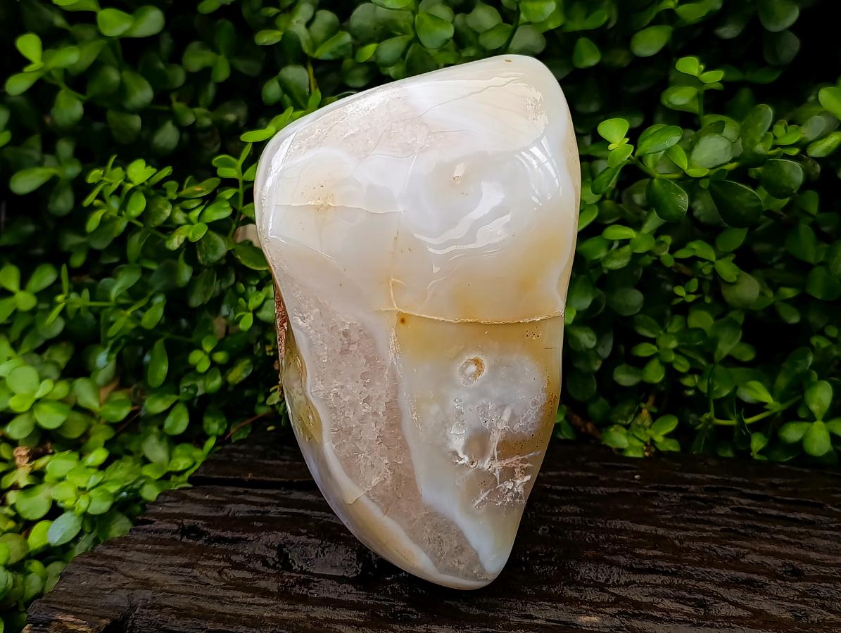 Polished Large White Agate Geode with Crystalline Centre x 1 From Maintirano, Madagascar