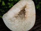 Polished Large White Agate Geode with Crystalline Centre x 1 From Maintirano, Madagascar