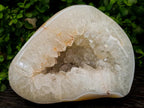 Polished Large White Agate Geode with Crystalline Centre x 1 From Maintirano, Madagascar