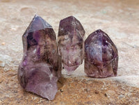 Natural Amethyst Window Quartz Crystals x 35 From Brandberg, Namibia