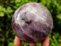 Polished Purple Chevron Amethyst Spheres x 2 From Madagascar
