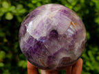 Polished Purple Chevron Amethyst Spheres x 2 From Madagascar