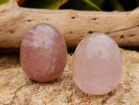 Polished Gemmy Star Rose Quartz Eggs x 12 From Madagascar