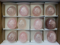 Polished Gemmy Star Rose Quartz Eggs x 12 From Madagascar