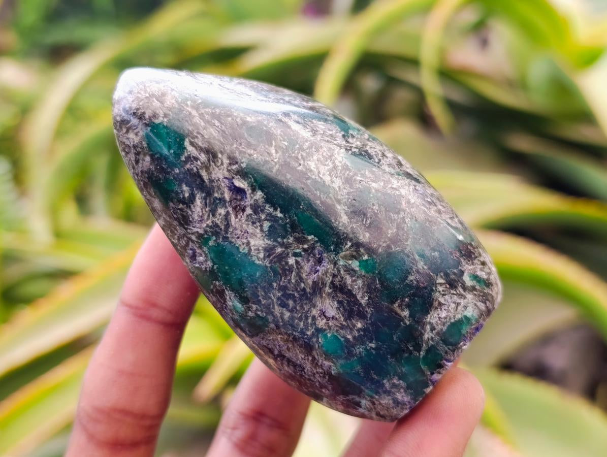 Polished Emerald Mica 'Mutokolite' Standing Free Forms x 4 From Mutoko, Zimbabwe