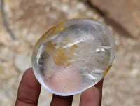 Polished Rock Crystal Galets x 12 From Amoron’i Mania Madagascar