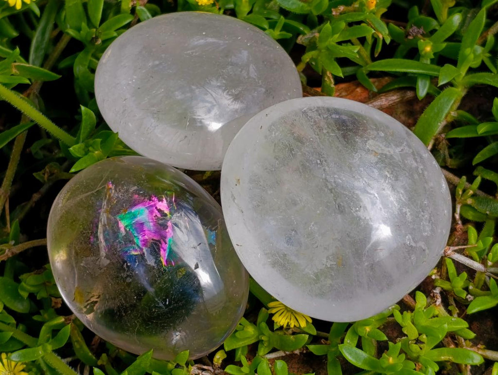 Polished Rock Crystal Galets x 12 From Amoron’i Mania Madagascar