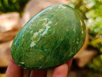 Polished Verdite Palm Stones x 24 From Zimbabwe