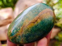 Polished Verdite Palm Stones x 24 From Zimbabwe