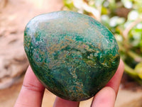 Polished Verdite Palm Stones x 24 From Zimbabwe