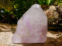 Polished Smokey Amethyst Window Crystals x 2 From Akansobe, Madagascar