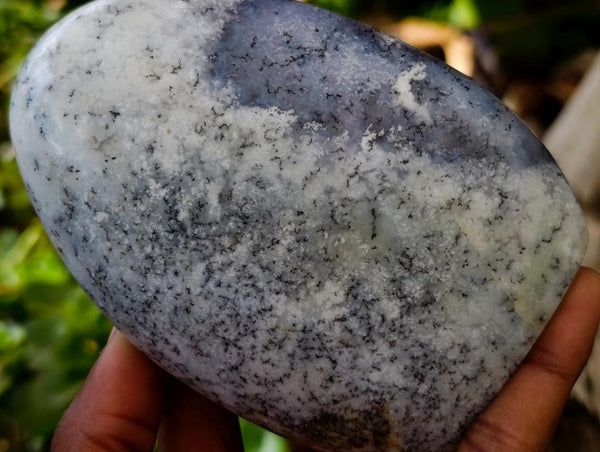 Polished Dendritic Opal Standing Free Forms x 3 From Moralambo, Madagascar