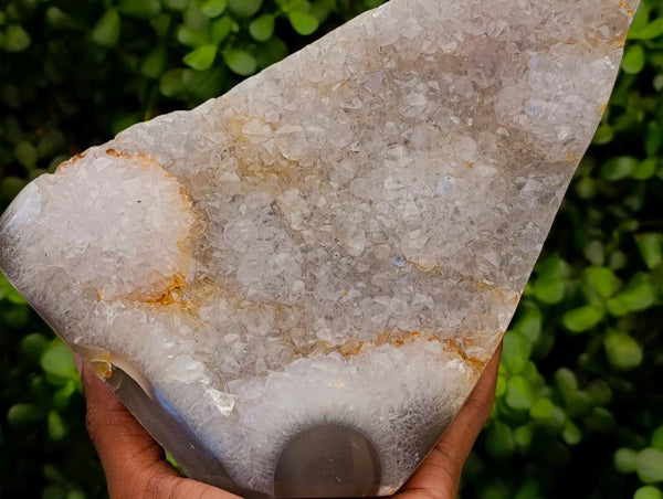 Polished Agate with Crystalline Centre Display Crystal x 1 From Madagascar