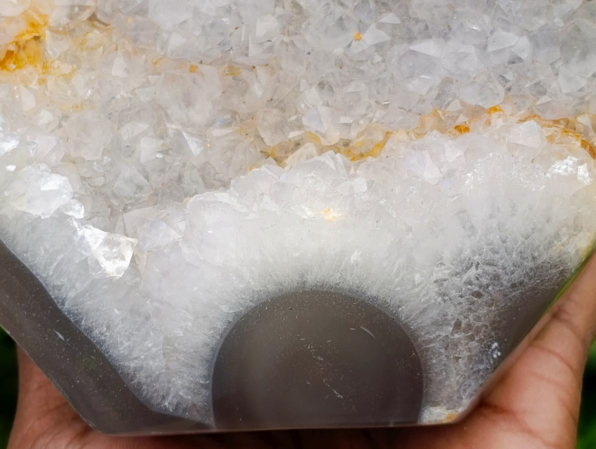 Polished Agate with Crystalline Centre Display Crystal x 1 From Madagascar