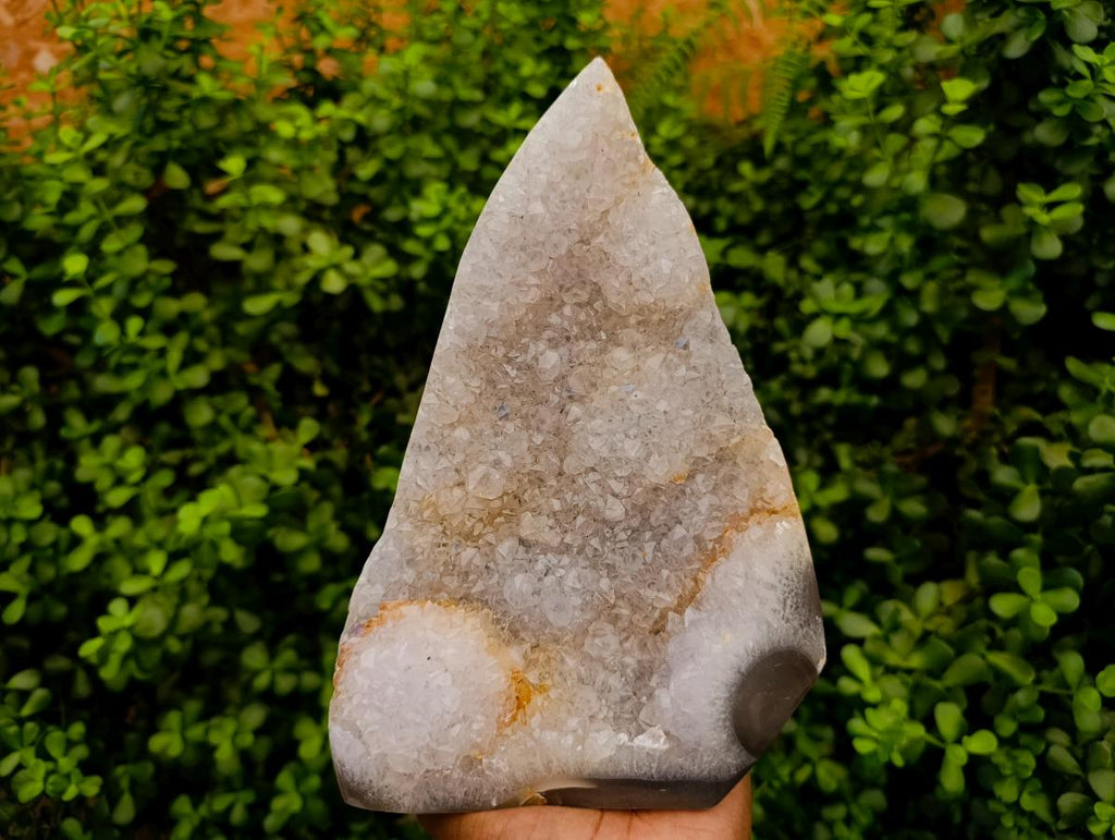 Polished Agate with Crystalline Centre Display Crystal x 1 From Madagascar