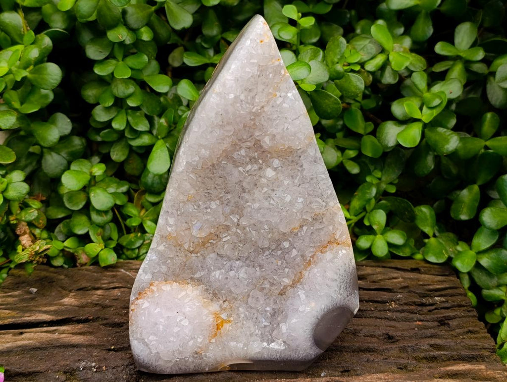 Polished Agate with Crystalline Centre Display Crystal x 1 From Madagascar