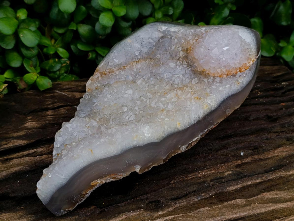 Polished Agate with Crystalline Centre Display Crystal x 1 From Madagascar