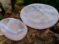 Polished Gemmy Rose Quartz Bowls x 6 From Madagascar