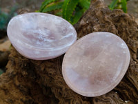 Polished Gemmy Rose Quartz Bowls x 6 From Madagascar