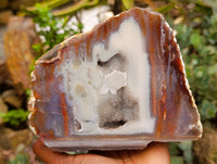 Polished On One Side Agate Pair x 2 From Maintirano, Madagascar
