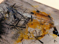 Polished Rare Black Tourmalinated Quartz Crystals x 6 From Madagascar